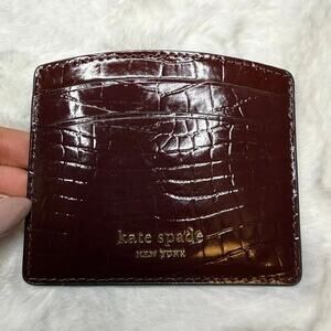 KATE SPADE New York Sylvia Croc-Embossed Cardholder